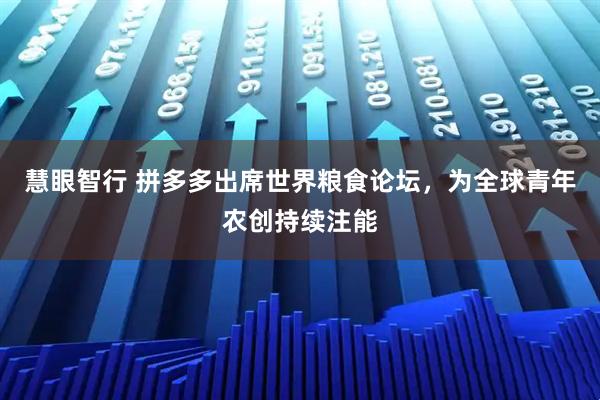 慧眼智行 拼多多出席世界粮食论坛，为全球青年农创持续注能