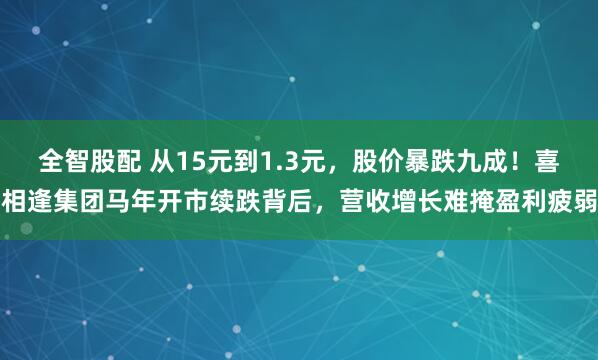 全智股配 从15元到1.3元，股价暴跌九成！喜相逢集团马年开市续跌背后，营收增长难掩盈利疲弱